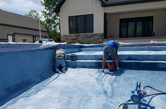 Concrete Pool Process Pool Plaster