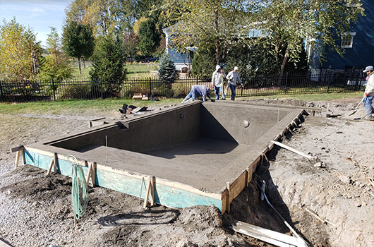Concrete Pool Process Rough Grade